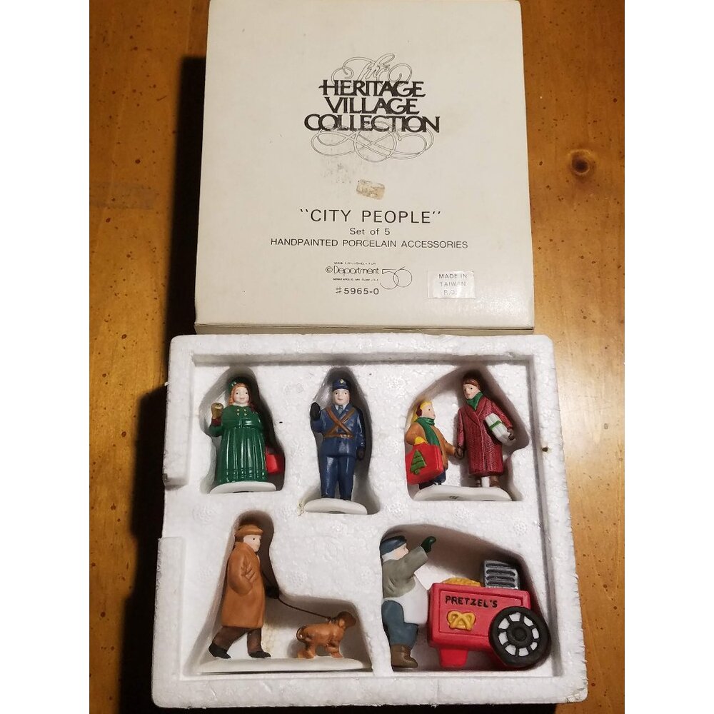 "City People" Set of 5 #5965-0 Heritage Village Collection -Retired-